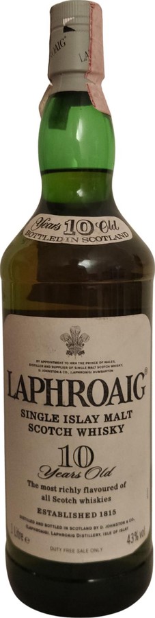 Laphroaig 10yo Single Islay Malt Scotch Whisky Importato Da Savio S.R.L 43% 1000ml