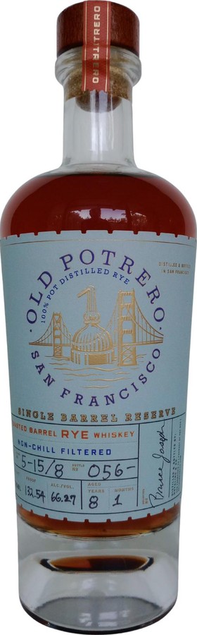 Old Potrero 8yo Single Barrel 100% Malted Rye 66.27% 750ml