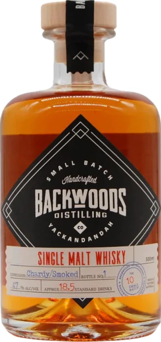 Backwoods Distilling Single Malt Whisky Chardy Smoke 47% 500ml