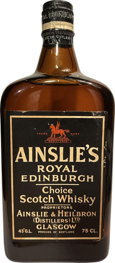 Ainslie's Royal Edinburgh Choice Scotch Whisky Fourcroy Bruxelle 43% 750ml