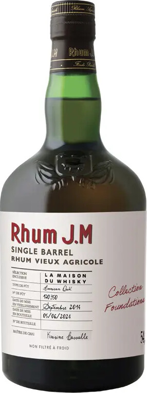 Rhum J.M 2014 Single Barrel #170350 Collection Foundations 9yo 54.8% 700ml