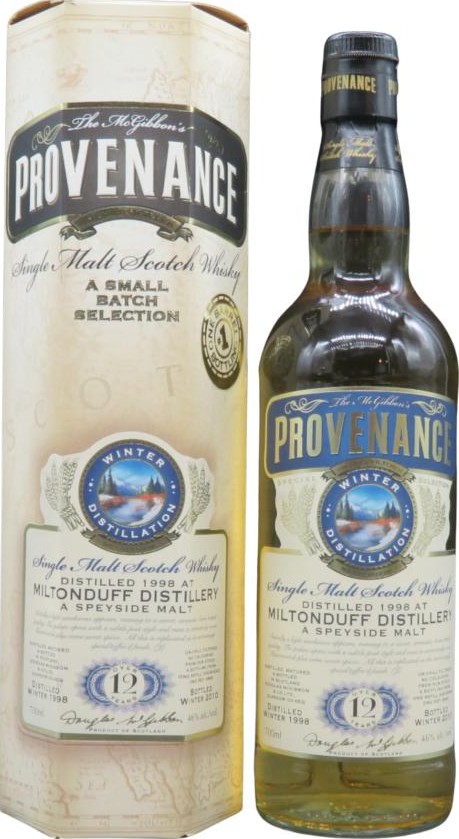 Miltonduff 1998 McG Provenance Winter Distillation 46% 700ml