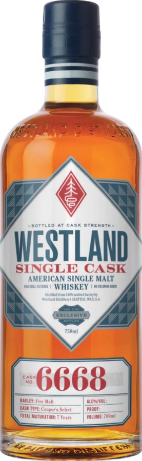 Westland 7yo Single Cask r Bourbon 51.9% 700ml