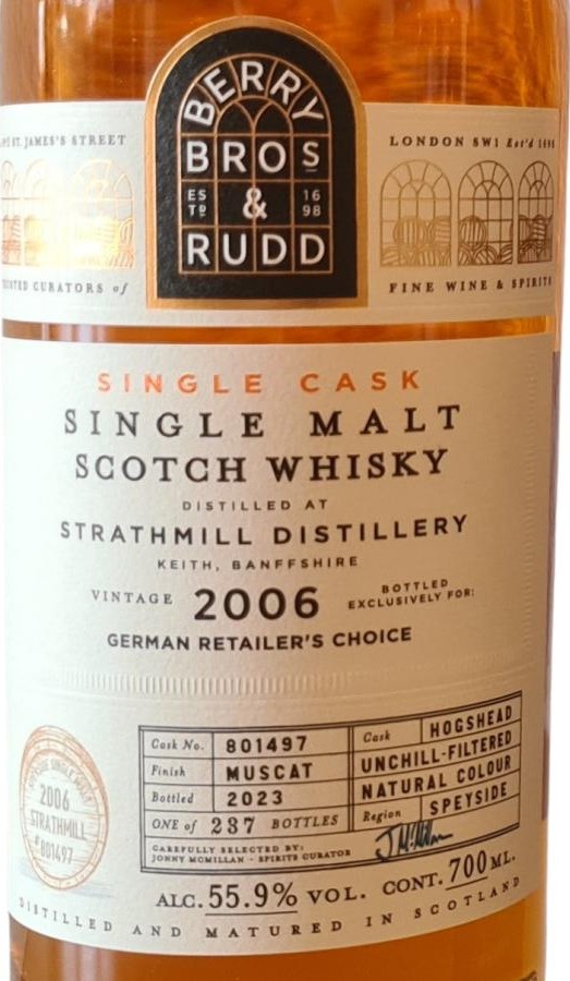 Strathmill 2006 BR German Retailer's Choice Muscat 55.9% 700ml