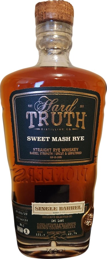 Hard Truth 2020 Straight Rye Whisky 60.7% 700ml