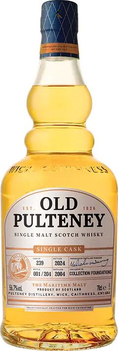 Old Pulteney 2004 Bourbon Barrel Single Cask Collection Foundations 19yo 56.7% 700ml