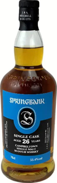 Springbank 1998 Lateltin First-Fill Bourbon Bottled for Lateltin 26yo 53.4% 700ml