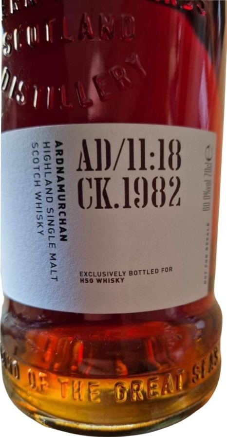 Ardnamurchan 2018 AD 11:18 CK.1982 Private Cask Bottling HSG Whisky 60% 700ml