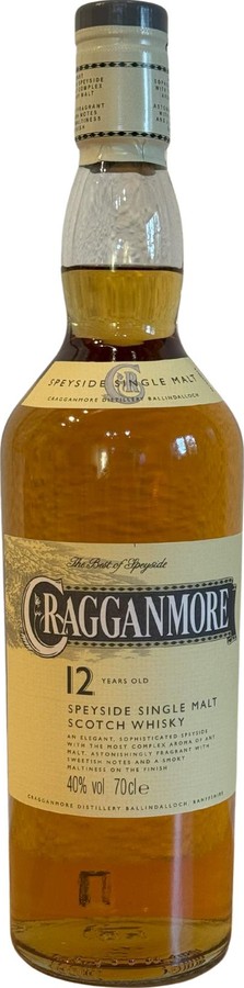 Cragganmore 12yo Single Speyside Malt 40% 700ml