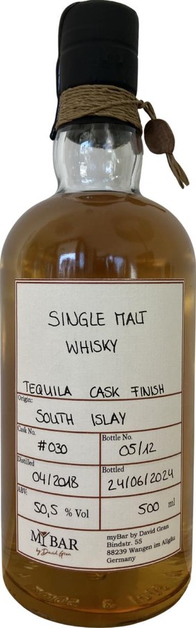 Secret Islay Distillery Single Malt Whisky Tequila Cask Finish 50.5% 500ml