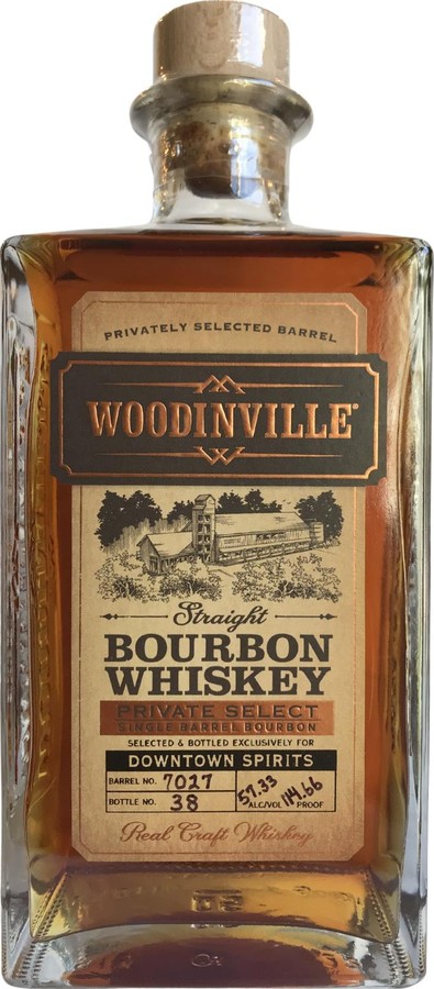 Woodinville Private Select Single Barrel Bourbon Downtown Spirits 57.33% 750ml