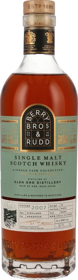 Glen Ord 2007 BR A Single Cask Collection: Glens & Valleys 56.2% 700ml