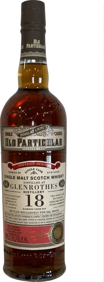 Glenrothes 2005 DL Old Particular K&L Wine Merchants Exclusive 57.8% 700ml