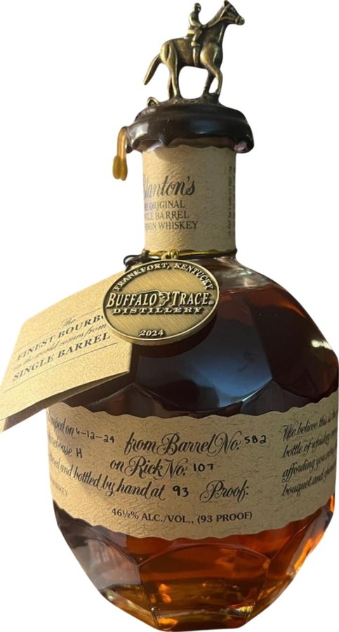 Blanton's The Original Single Barrel Bourbon Whisky Distillery Visitor Center 46.5% 750ml