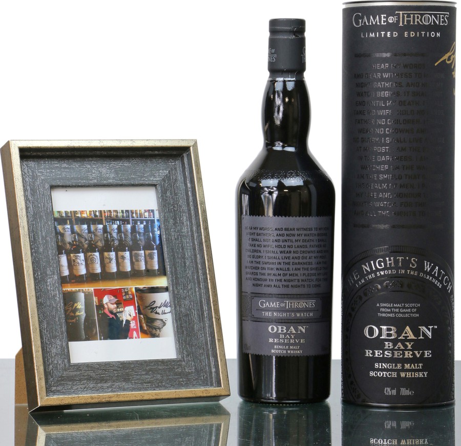 Oban Bay Reserve The Night's Watch Game of Thrones Signed 43% 700ml