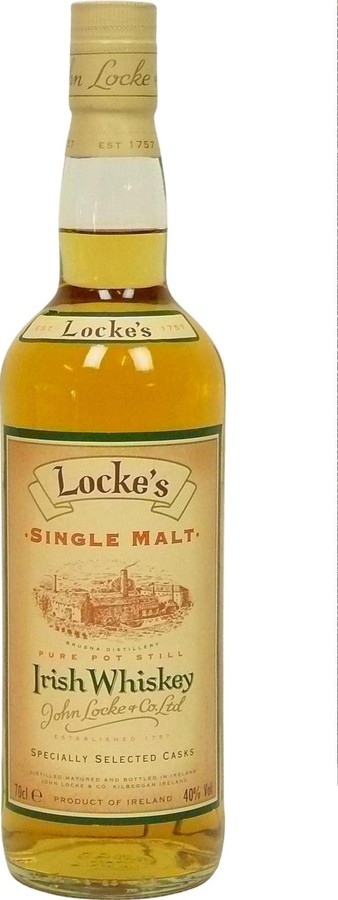 Locke's Pure Pot Still Irish Whisky Specially Selected Casks 40% 700ml