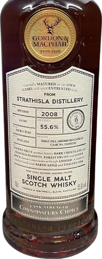 Strathisla 2008 GM Connoisseurs Choice Cask Strength 55.6% 700ml