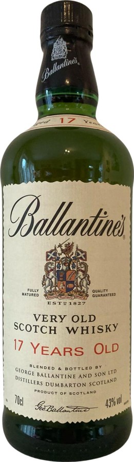 Ballantine's 17yo Very Old Scotch Whisky 43% 700ml