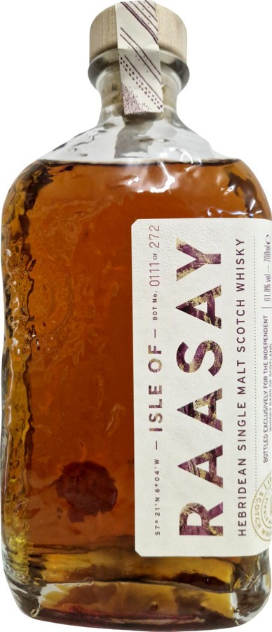 Raasay Hebridean Single Malt Scotch Whisky Independent Whisky Bars of Scotland 61.8% 700ml