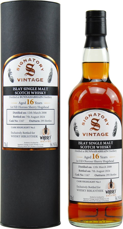 Bunnahabhain 2008 SV Cask Highlight No 1 Whisky Bibliothek 56.1% 700ml