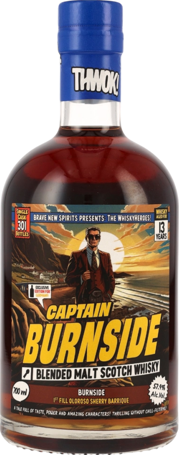 Burnside 13yo BNSp The WhiskyHeroes Captain Burnside 57.9% 700ml