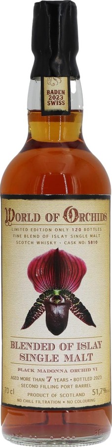 Blended Islay Malt Black Madonna Orchid VI JW Whisky Festival Baden Swiss 2023 51.7% 700ml