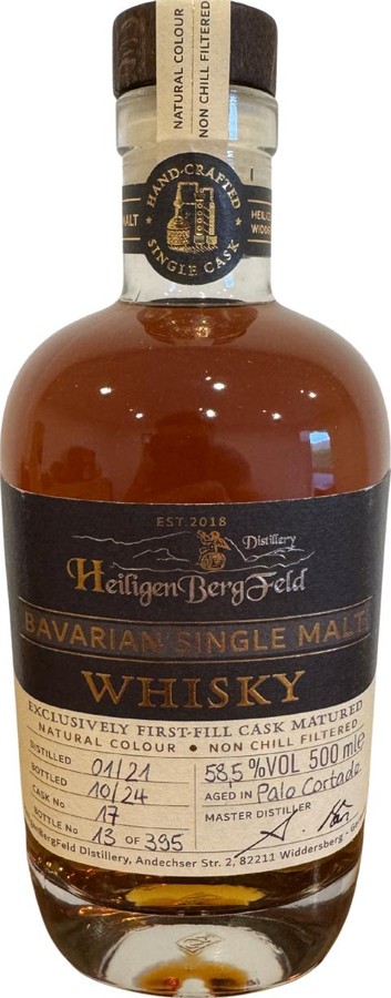 HeiligenBergFeld 2021 Exclusively 1st Fill Cask Matured 58.5% 500ml