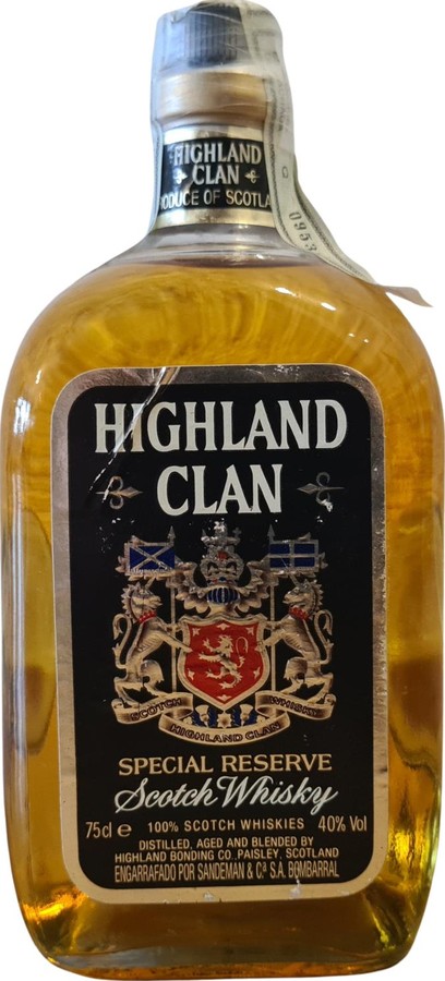 Highland Clan Scotch Whisky Special Reserve Sandeman & C.A S.A. Bombarral 40% 750ml