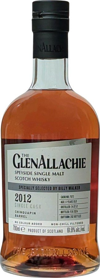 Glenallachie 2012 Single Cask 61.9% 700ml