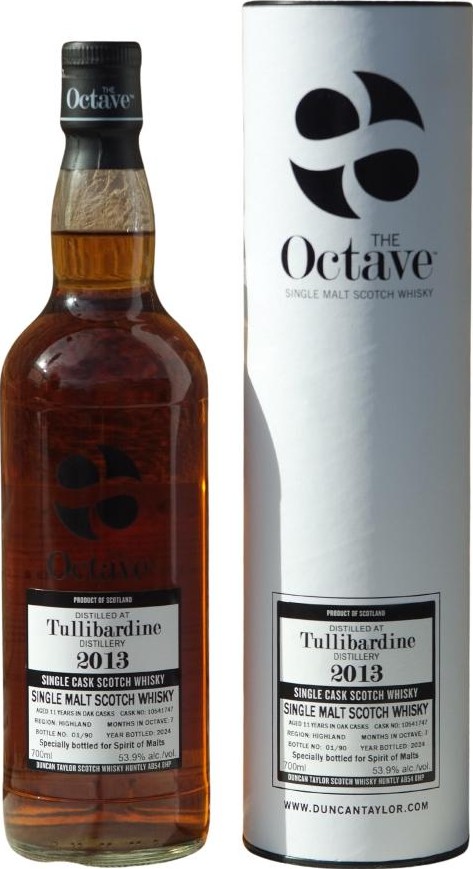 Tullibardine 2013 DT The Octave Spirit of Malts 53.9% 700ml