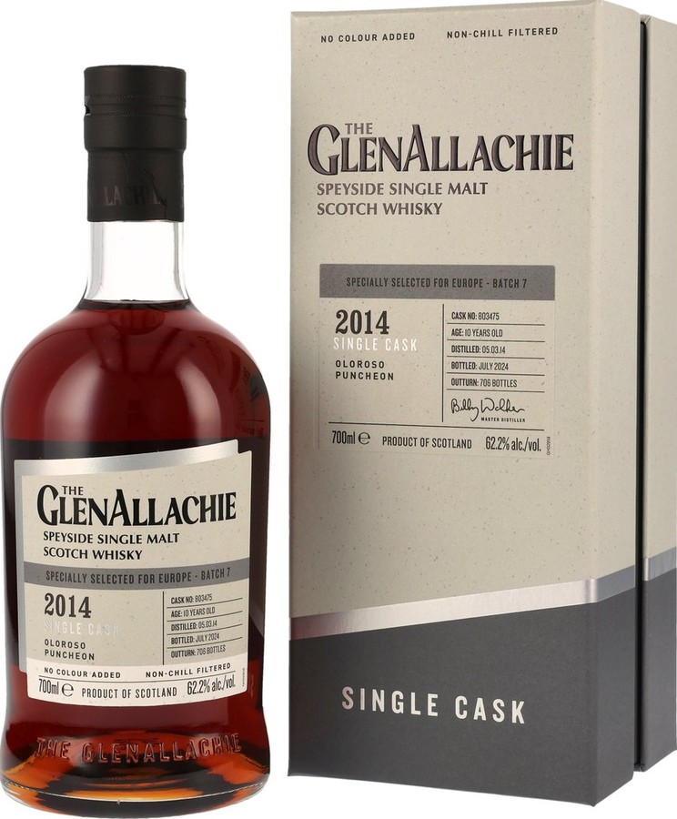 Glenallachie 2014 Single Cask 62.2% 700ml