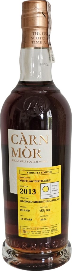 Whitlaw 2013 MSWD Carn Mor Strictly Limited Edition Whisky Live Warsaw 2024 50.4% 700ml