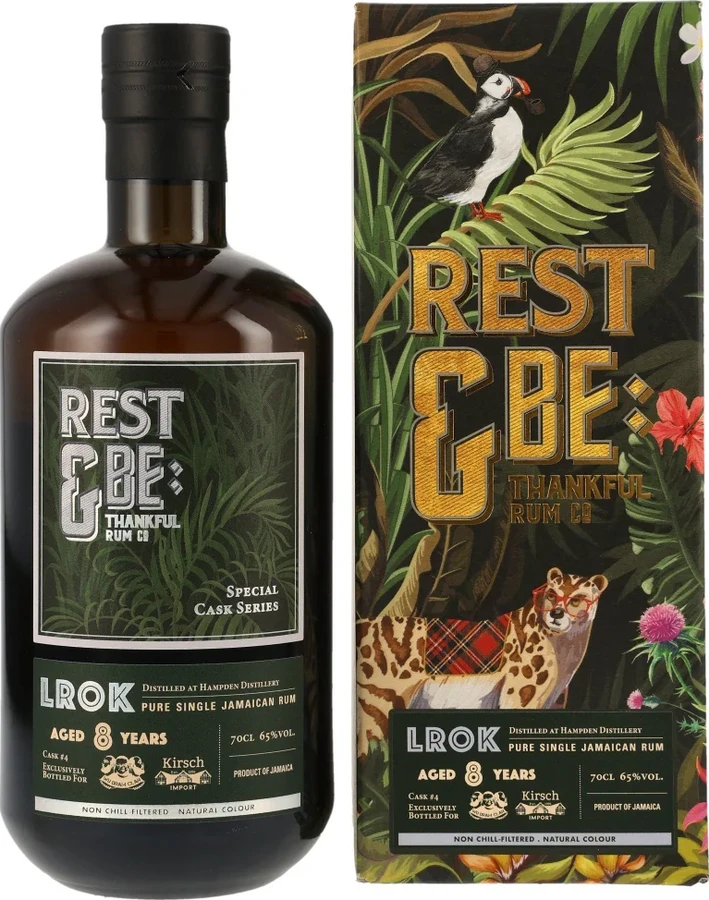 Rest & Be Thankful 2016 Hampden Jamaica LROK Special Cask Series Bottled Exclusively For Wu Dram Clan & Kirsch Import 8yo 65% 700ml