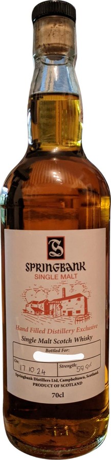 Springbank Hand Filled Distillery Exclusive 59.9% 700ml