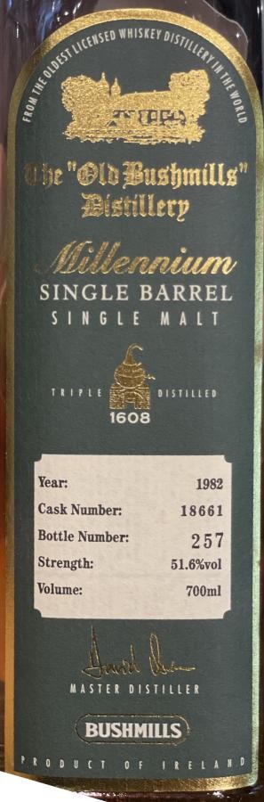 Bushmills 1982 Single Barrel 51.6% 700ml