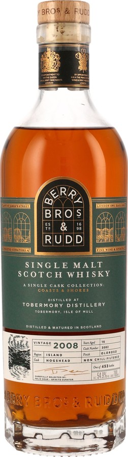 Tobermory 2008 BR A Single Cask Collection: Coasts & Shores 54.9% 700ml