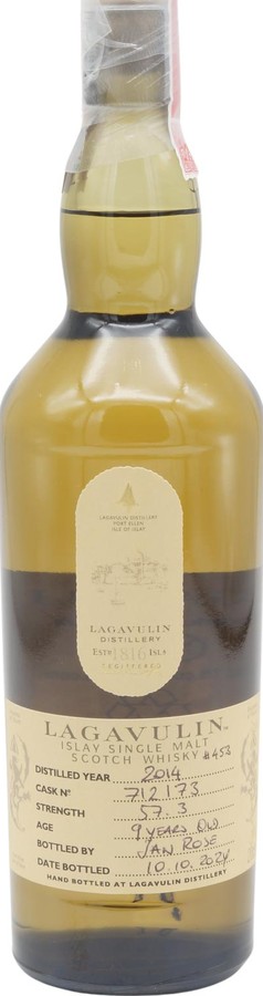 Lagavulin 2014 Hand bottled at the distillery Lagavulin Distillery Exclusive Experience 57.3% 700ml