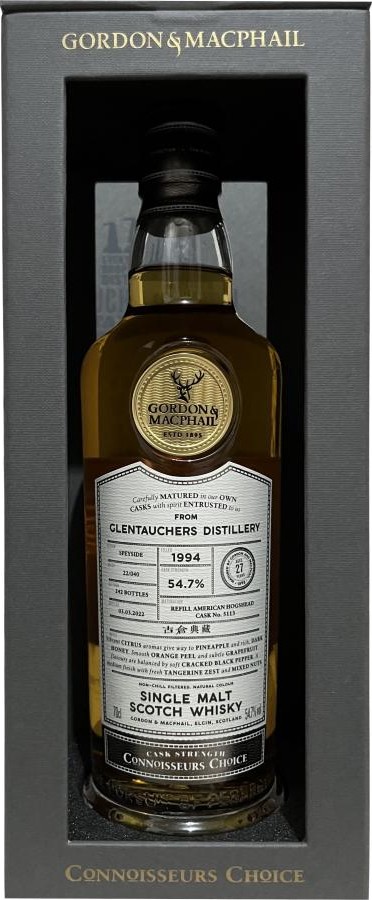 Glentauchers 1994 GM Connoisseurs Choice Cask Strength Gu Cang Dian Cang 54.7% 700ml