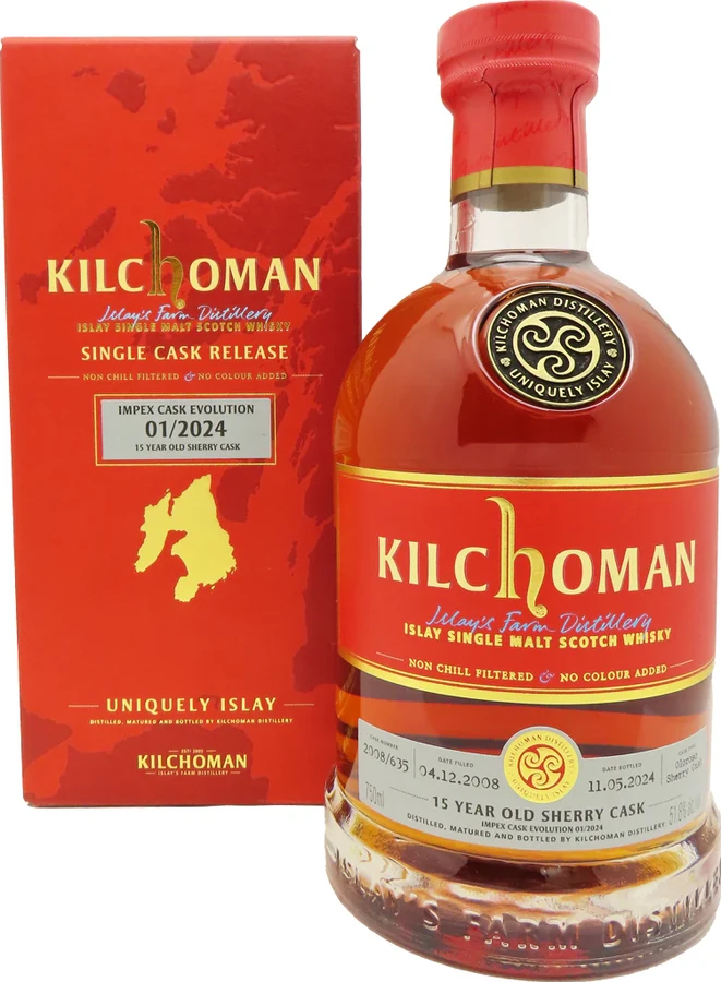 Kilchoman 2008 ImpEx Cask Evolution 01 2024 ImpEx Beverages Inc 51.8% 750ml