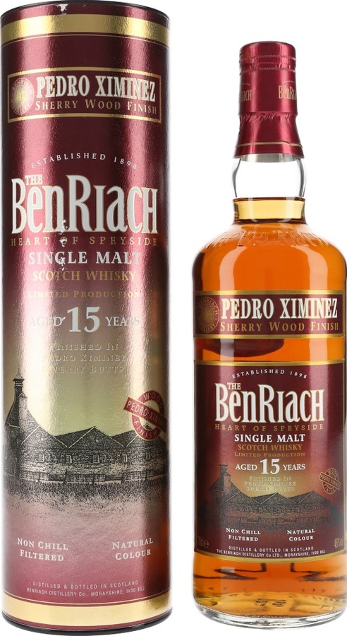 BenRiach 15yo Pedro Ximinez Sherry Wood Finish Pellegrini S.p.A 46% 700ml