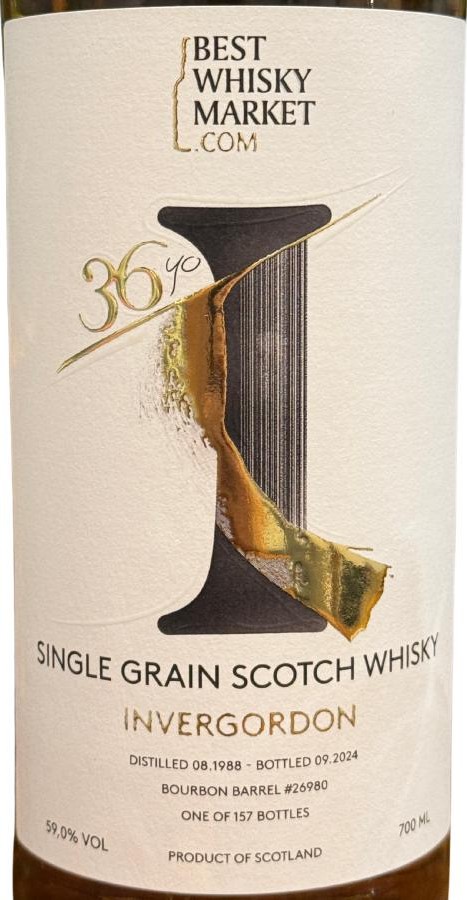 Invergordon 1988 BWM Literki Best Whisky Market 59% 700ml