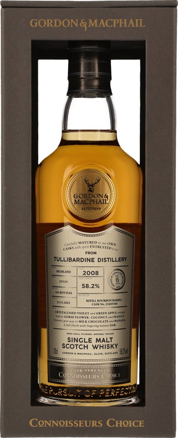 Tullibardine 2008 GM Connoisseurs Choice Cask Strength 58.2% 700ml