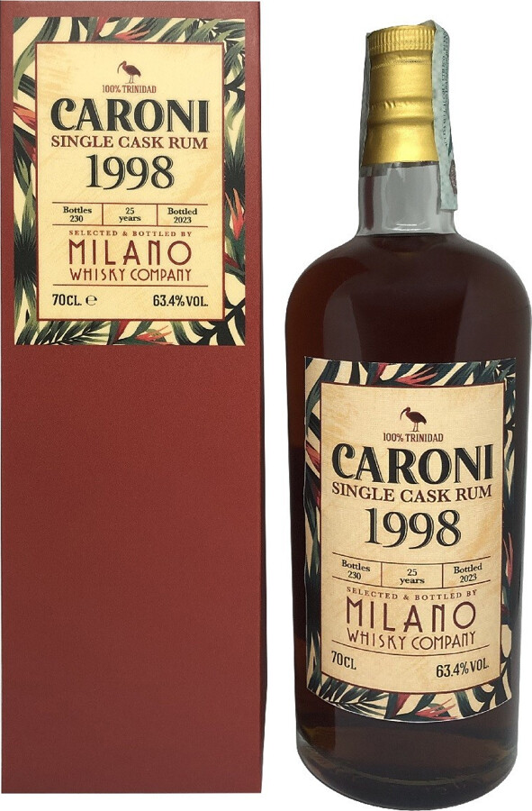 Milano Whisky Company 1998 Caroni Single Cask 25yo 63.4% 700ml
