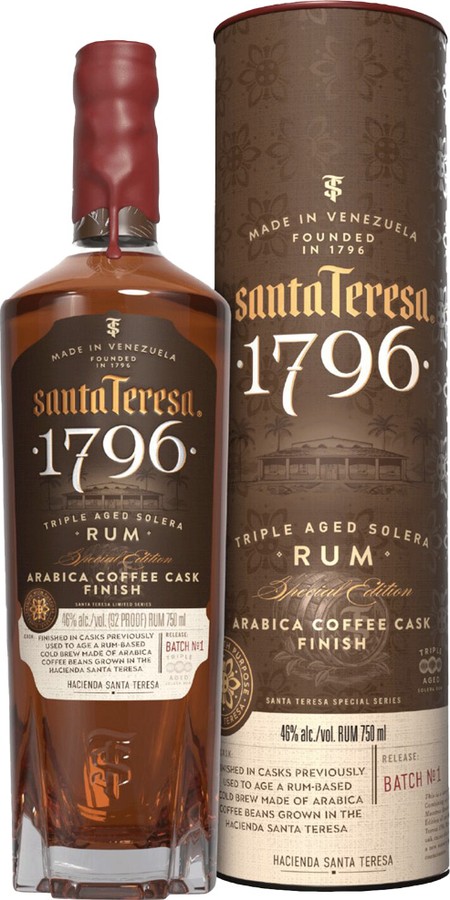 Santa Teresa Triple Aged Solera Arabica Coffee Batch #1 46% 700ml