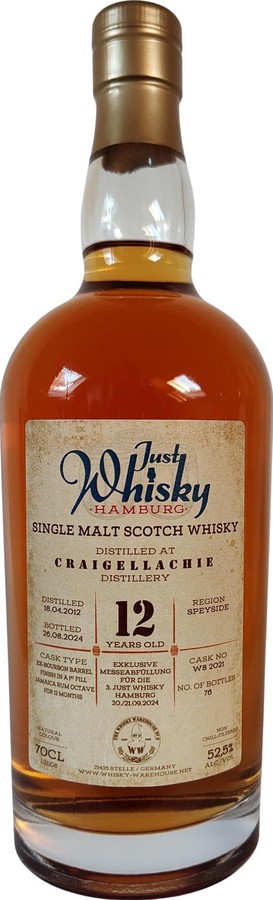 Craigellachie 2012 WW8 3. Just Whisky Hamburg 2024 52.5% 700ml