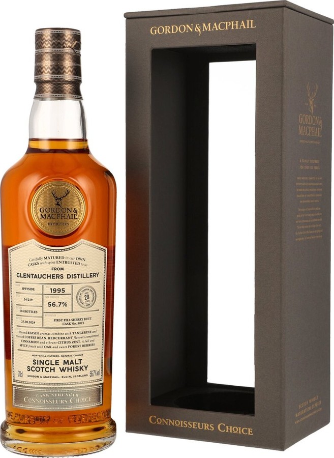 Glentauchers 1995 GM Connoisseurs Choice Cask Strength 56.7% 700ml