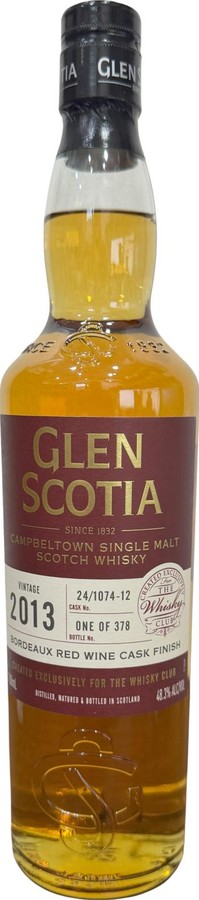 Glen Scotia 2013 Limited Bottling The Whisky Club Australia 48.3% 700ml