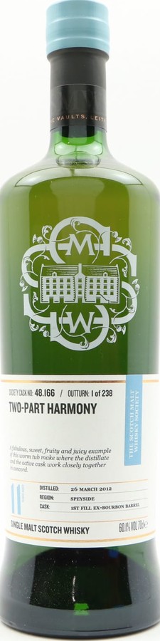 Balmenach 2012 SMWS 48.166 Two-part harmony 1st Fill Ex-Bourbon Barrel 60.1% 700ml