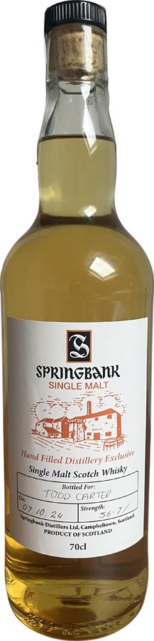 Springbank Hand Filled Distillery Exclusive 56.7% 700ml