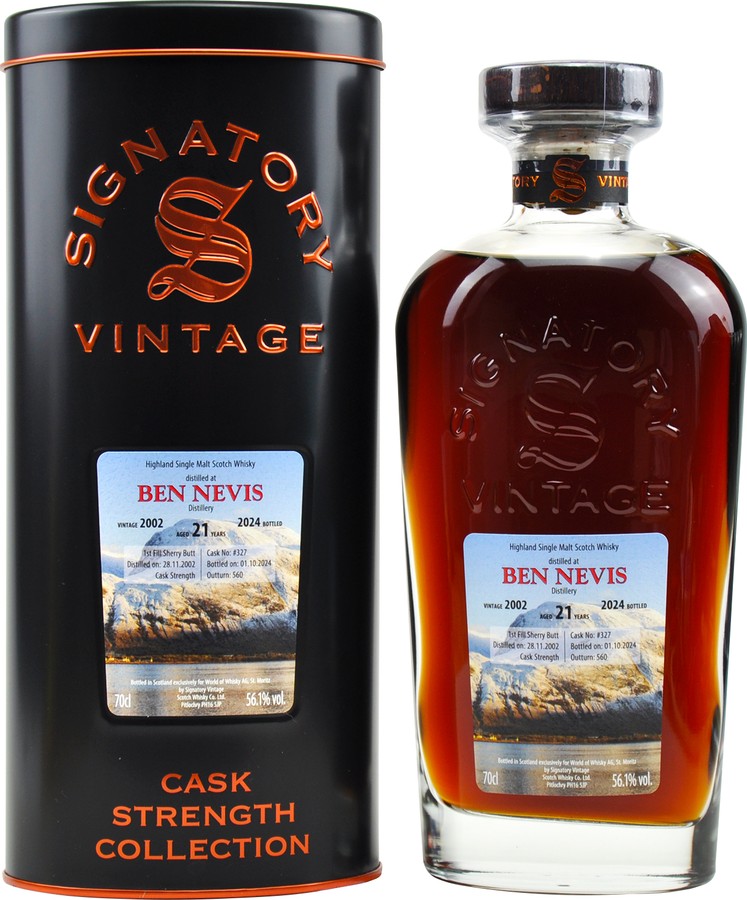 Ben Nevis 2002 SV Cask Strength world of whisky Wildhaus am see 56.1% 700ml